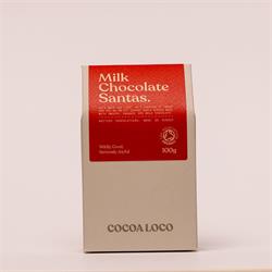 Cocoa Loco Organic Milk Chocolate Santas 100g