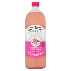 Equinox Organic Raspberry & Elderflower Kombucha 750ml