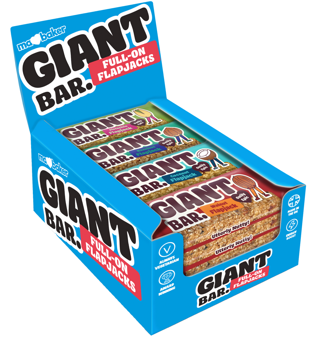 Ma Baker Giant Bars Nut Mix (Full Box of 20)
