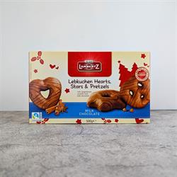 Lambertz Milk Hearts Stars & Pretzels 500g