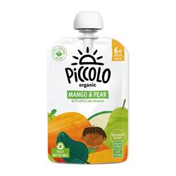 Piccolo Organic Mango & Pear with Apple & Spinach Stage 1 100g