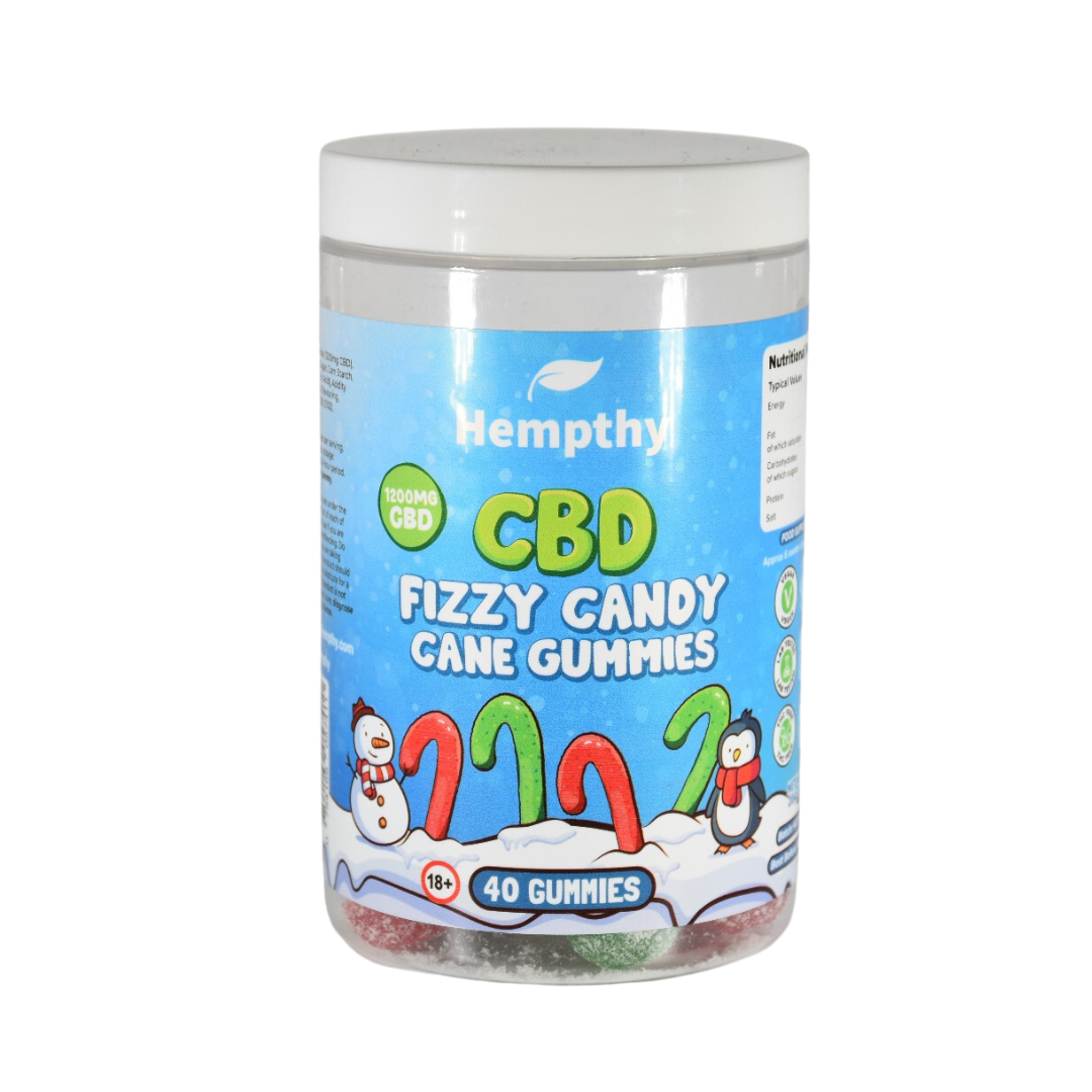 Hempthy CBD Fizzy Candy Cane Gummies 1200mg 40pcs