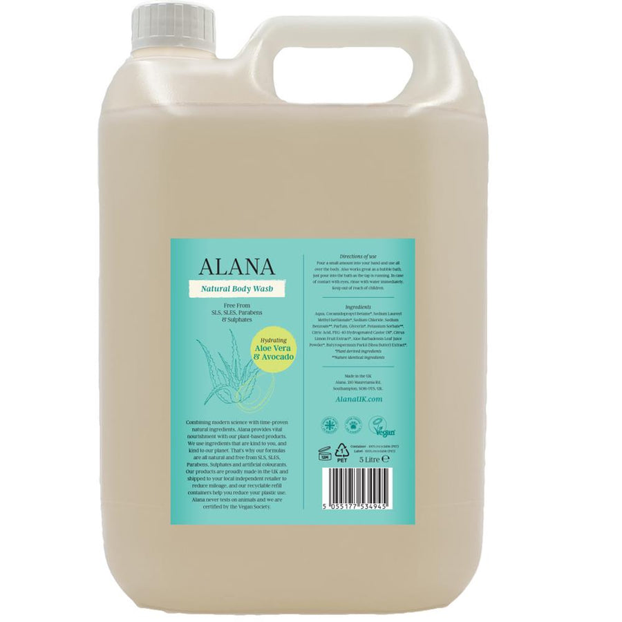 Aloe Vera & Avocado Natural Body Wash 5L