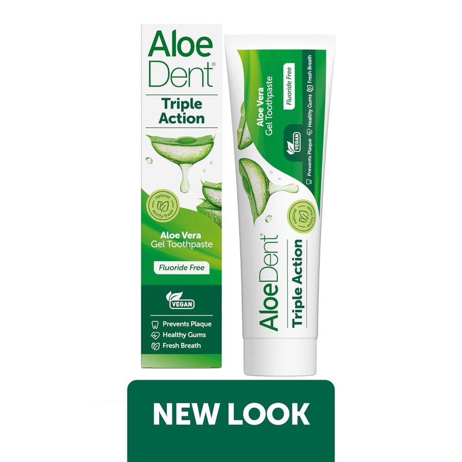Aloe Dent Triple Action Aloe Vera Gel Toothpaste Fluoride Free