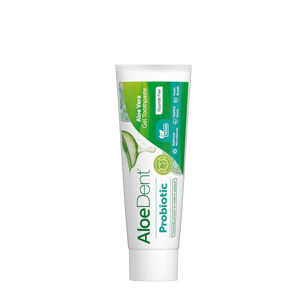 Aloe Dent Probiotic Aloe Vera Gel Toothpaste Fluoride Free 75ml