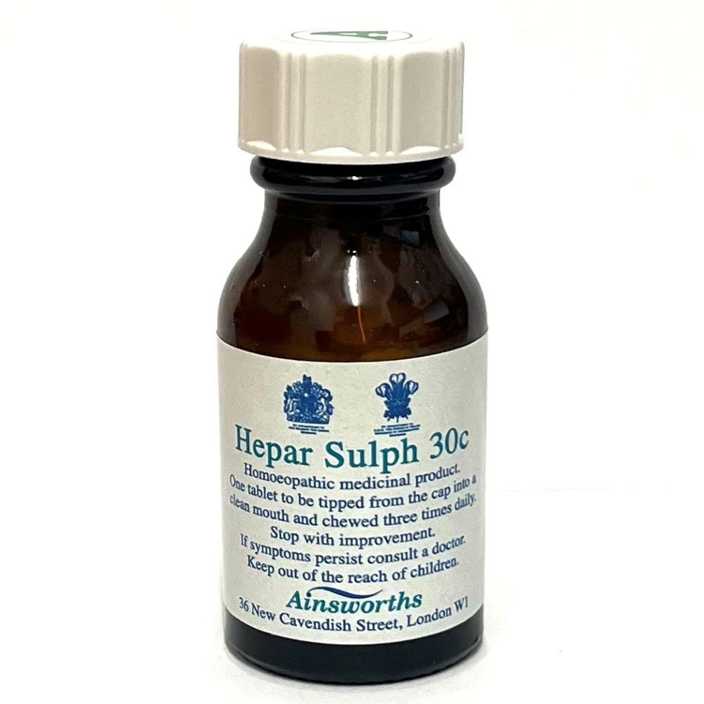 Hepar Sulph 30C Single Counter Remedy 120 tabs