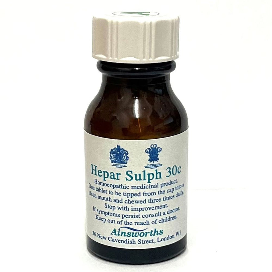 Hepar Sulph 30C Single Counter Remedy 120 tabs