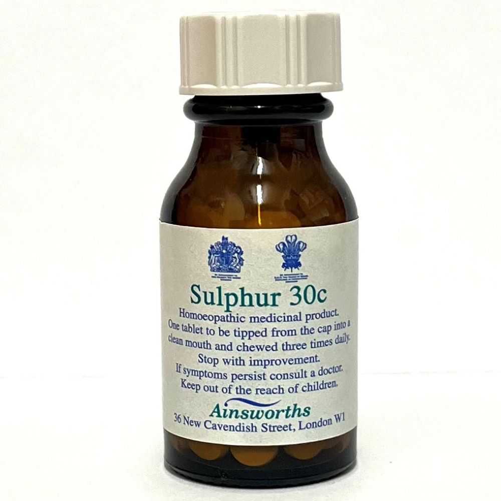 Sulphur 30C Single Counter Remedy 120 tabs