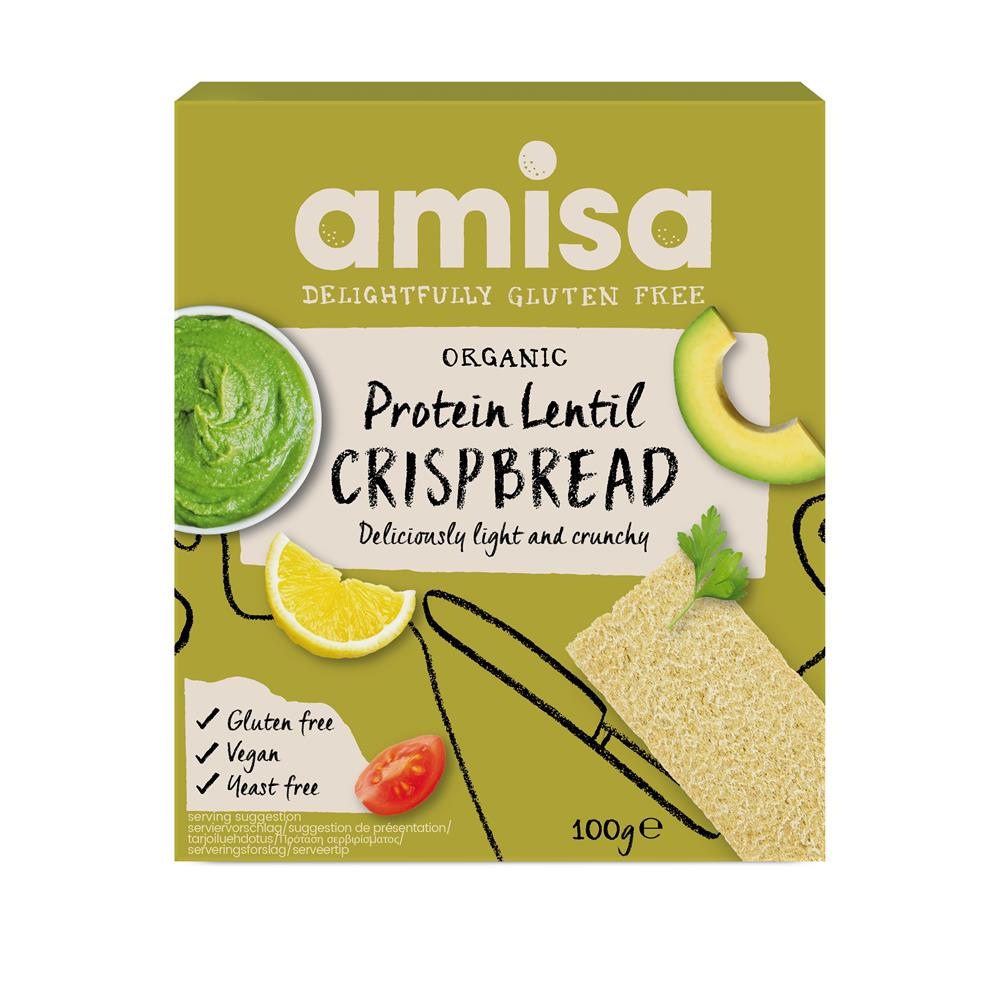 Amisa Organic Crispbread - Protein Lentil GF 100g