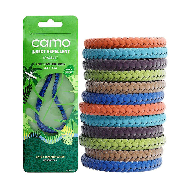 Camo Mosquito Repellent Leather Bracelet