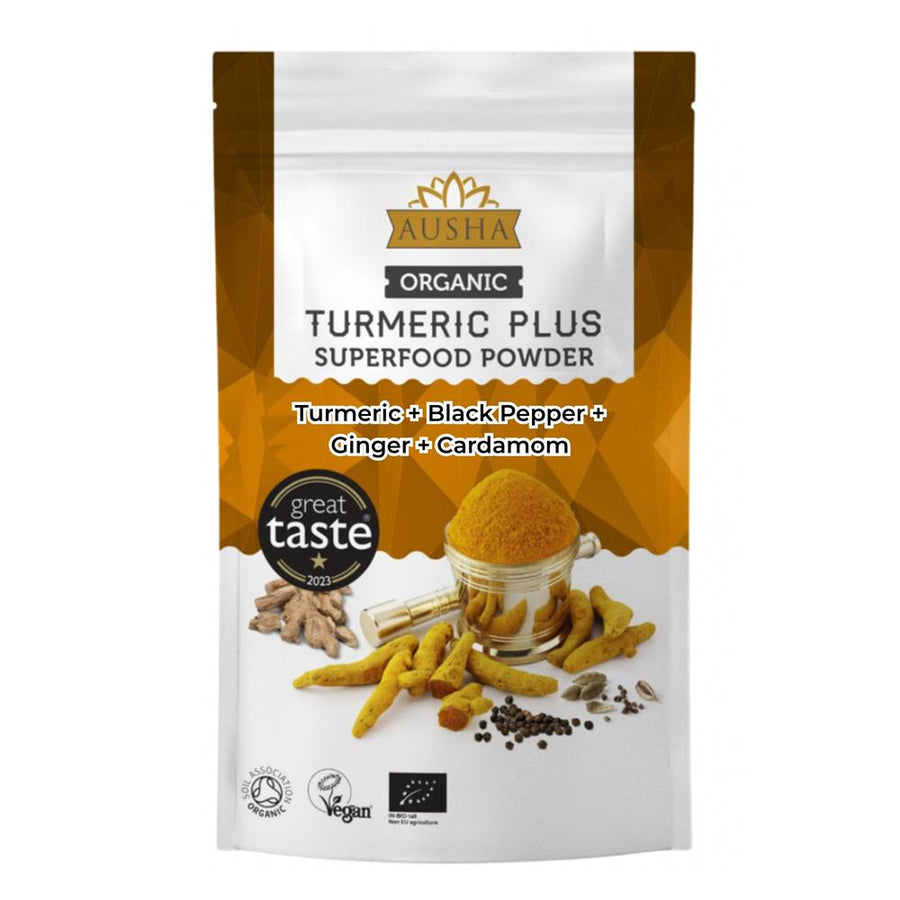 Organic Turmeric Powder with Black Pepper Ginger Cardamom 250g