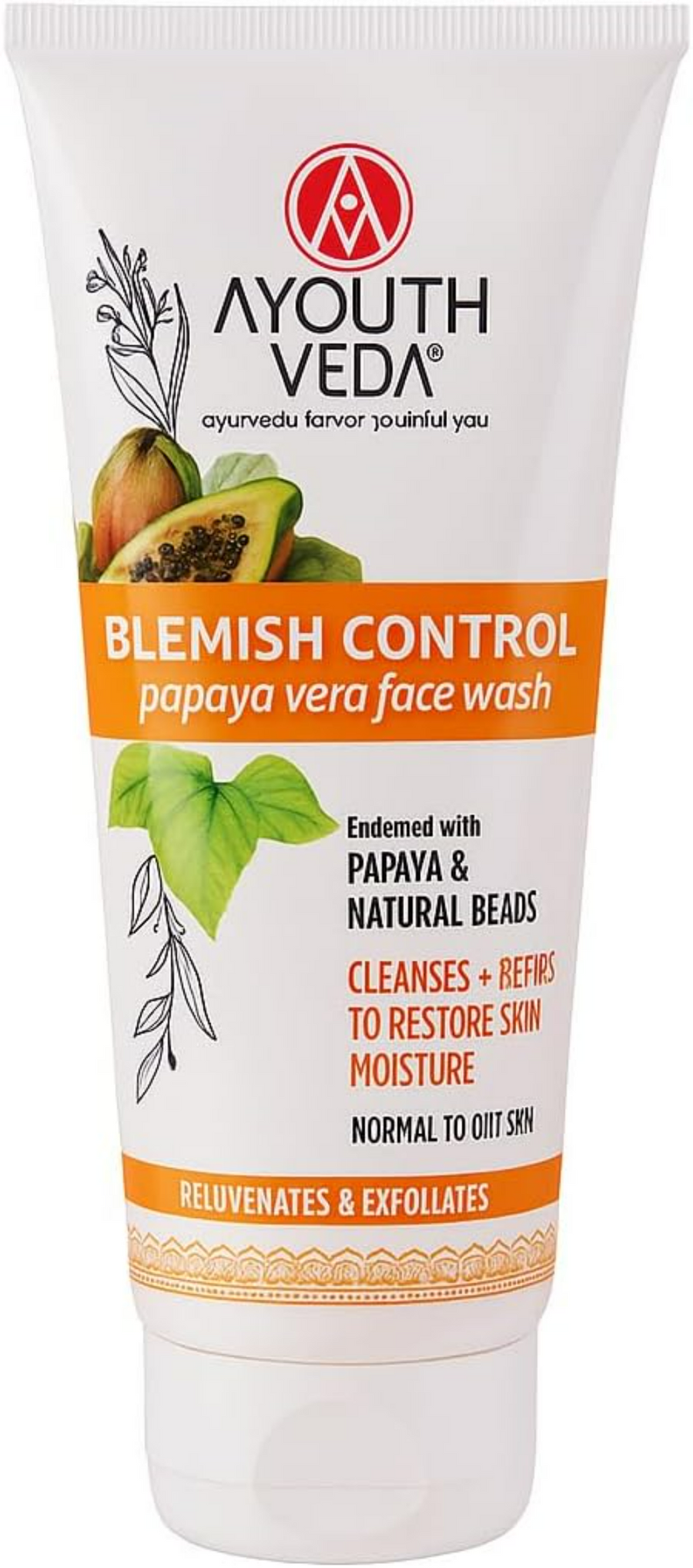 Ayouthveda Blemish Control Papapya Vera Face Wash 100ml
