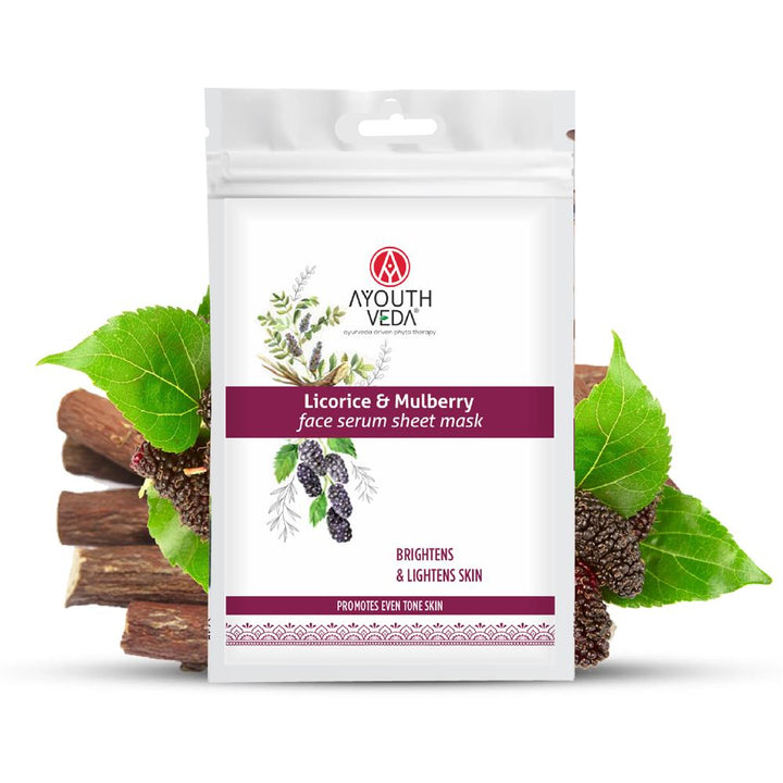 Ayouthveda Licorice & Mulberry Face Serum Sheet Mask 20g