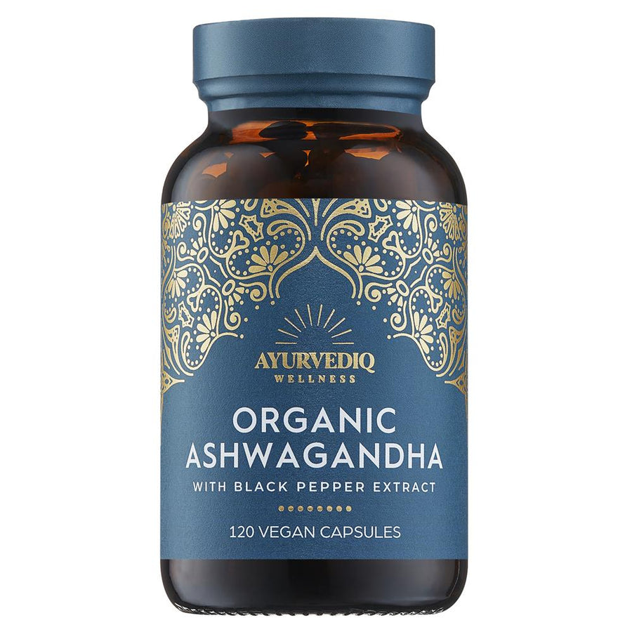 Organic Ashwaganda & Black Pepper Extract Caps - 120's