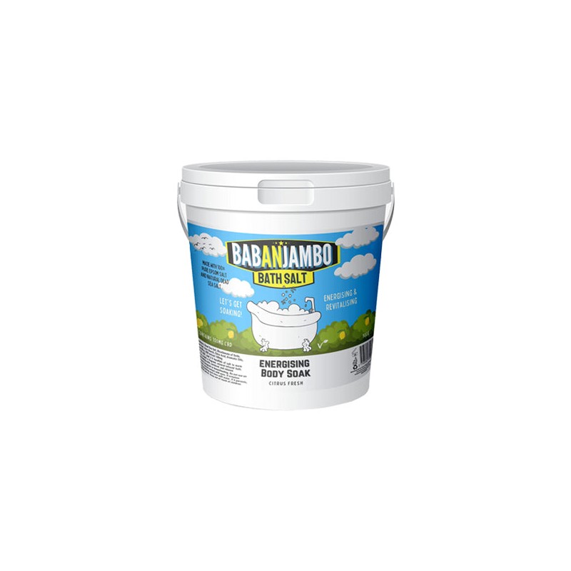 Babanjambo 100mg CBD Citrus Fresh Energising Bath Salt - 900g