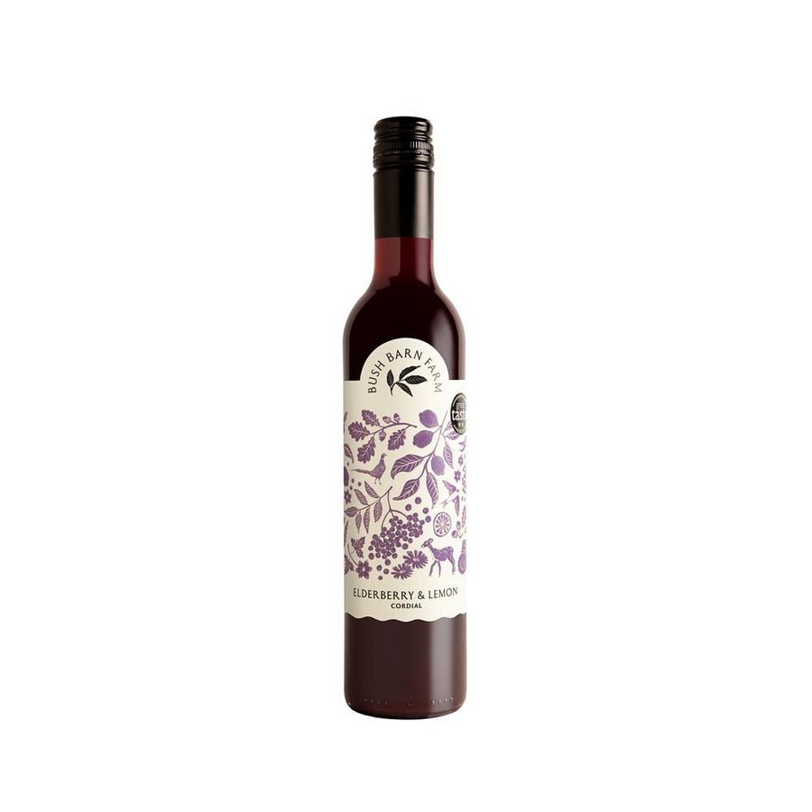 Bush Barn Farm Elderberry and Lemon Cordial 500ml