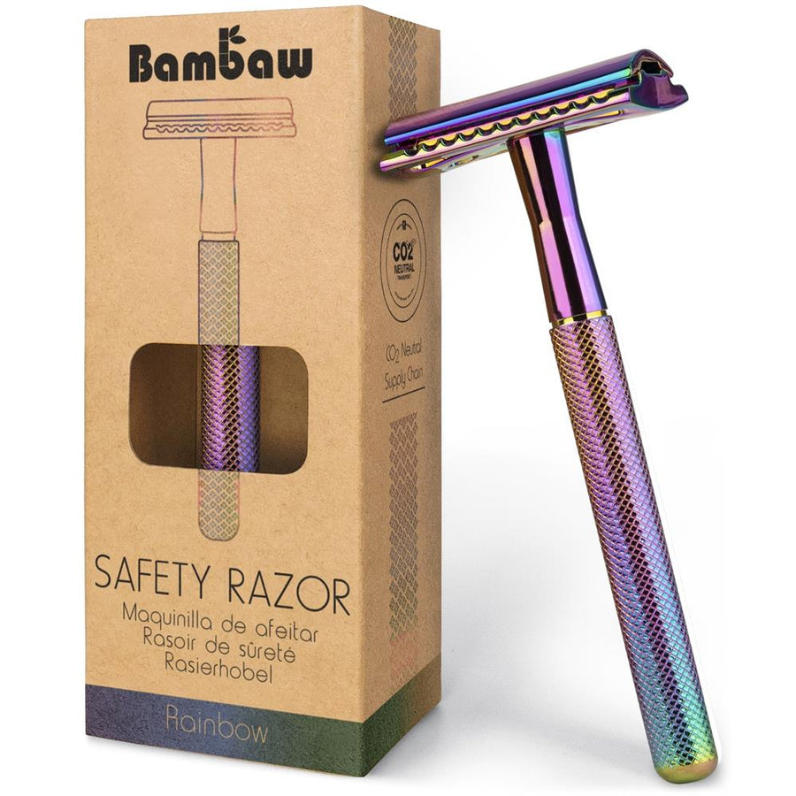 Bambaw | Metal safety razor | Rainbow