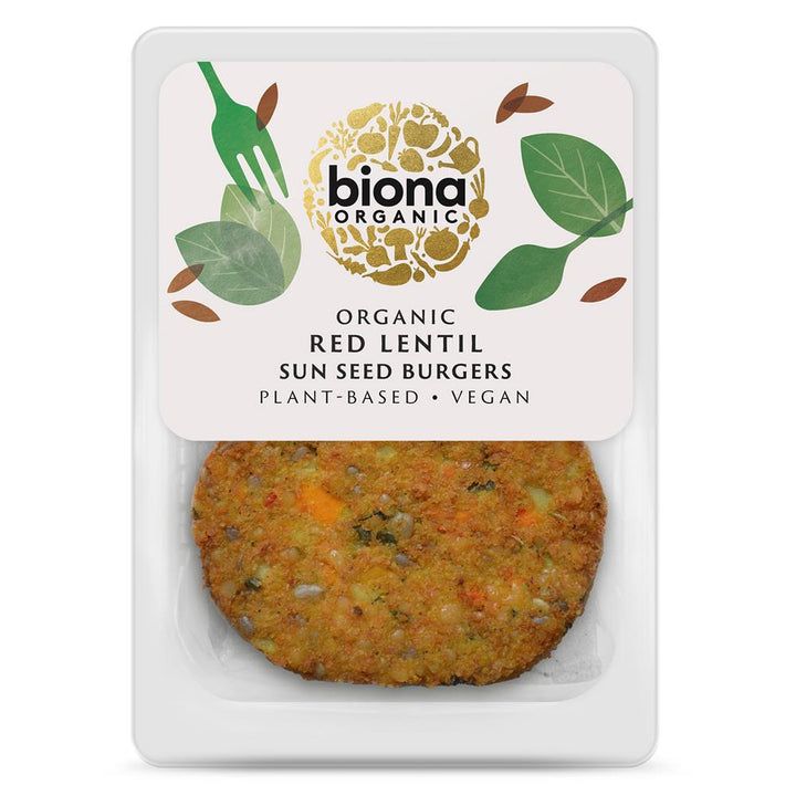 Organic Red Lentil Sun Seed Burgers 160g