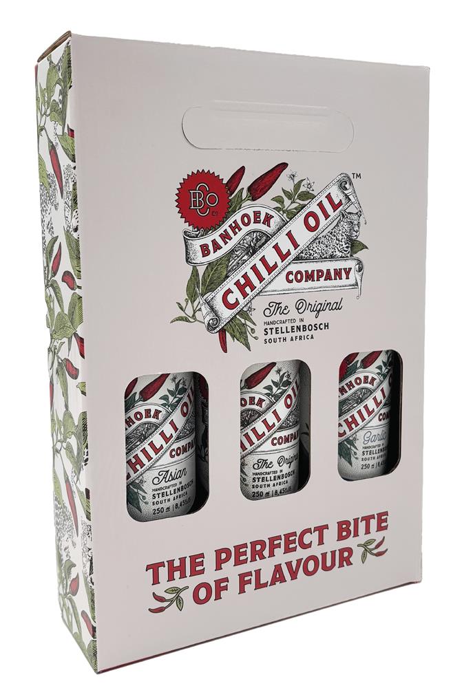 Banhoek Chilli Oil 3 Bottle Gift Box