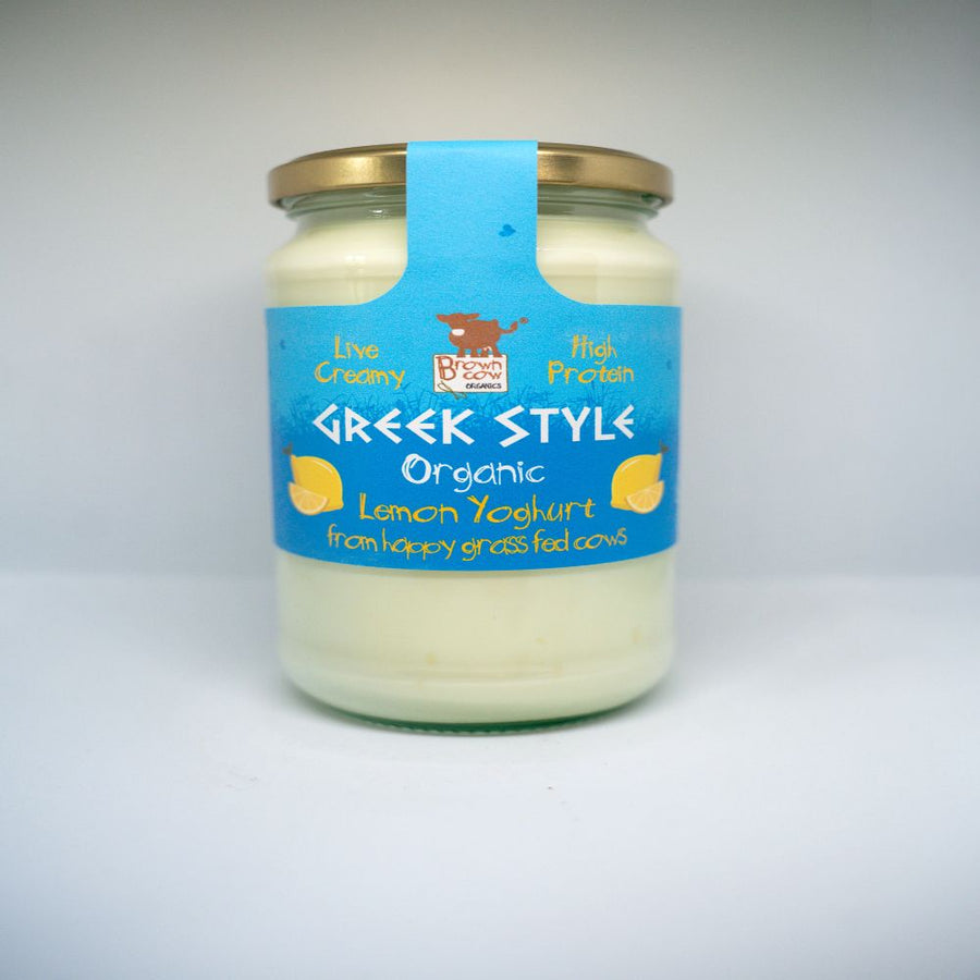 Brown Cow Organics Lemon Greek Style Yoghurt 450g
