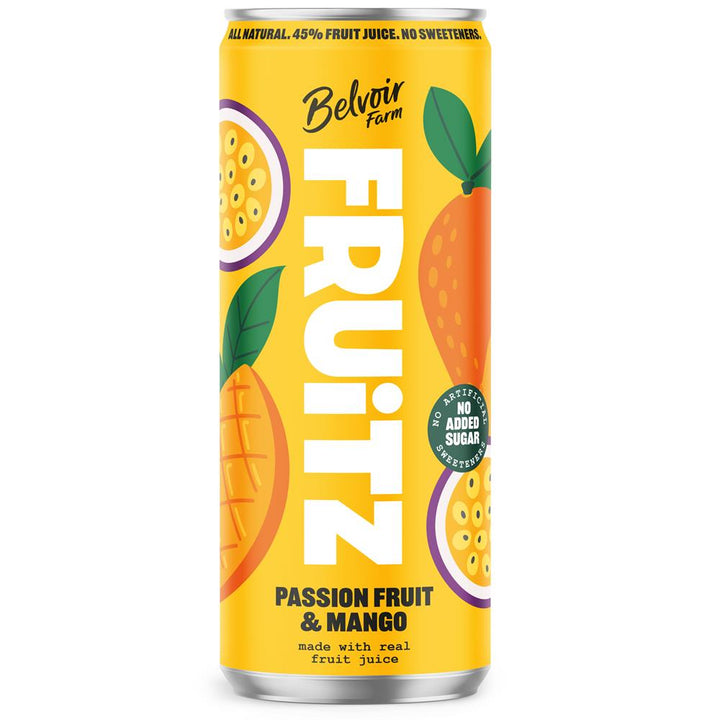Belvoir Farm FRUiTZ Passion Fruit & Mango Can 330ml