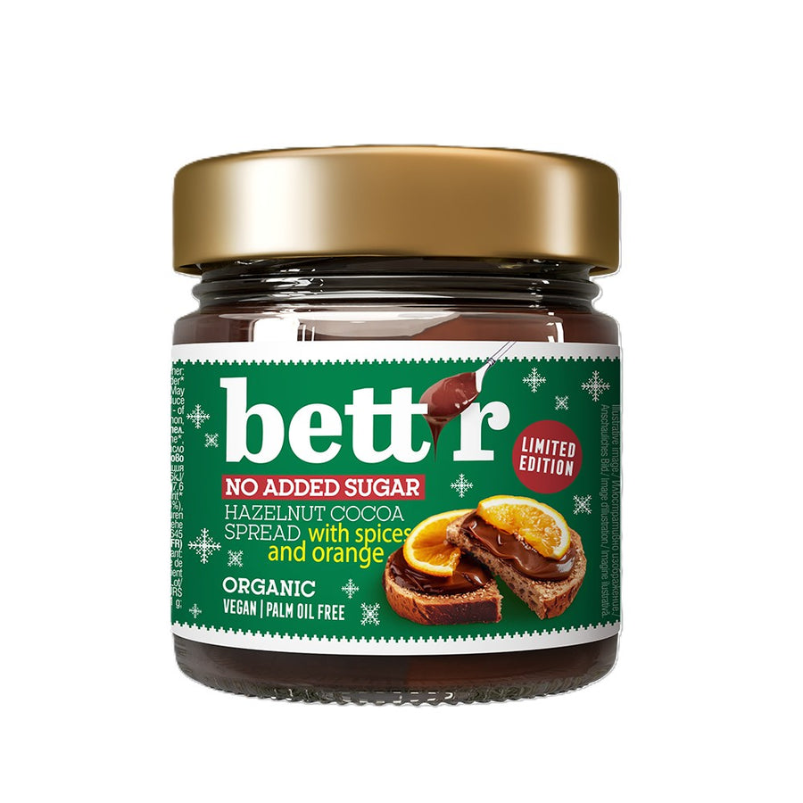 No Added Sugar Hazelnut Cacao Spread with Spices and Orange 250g