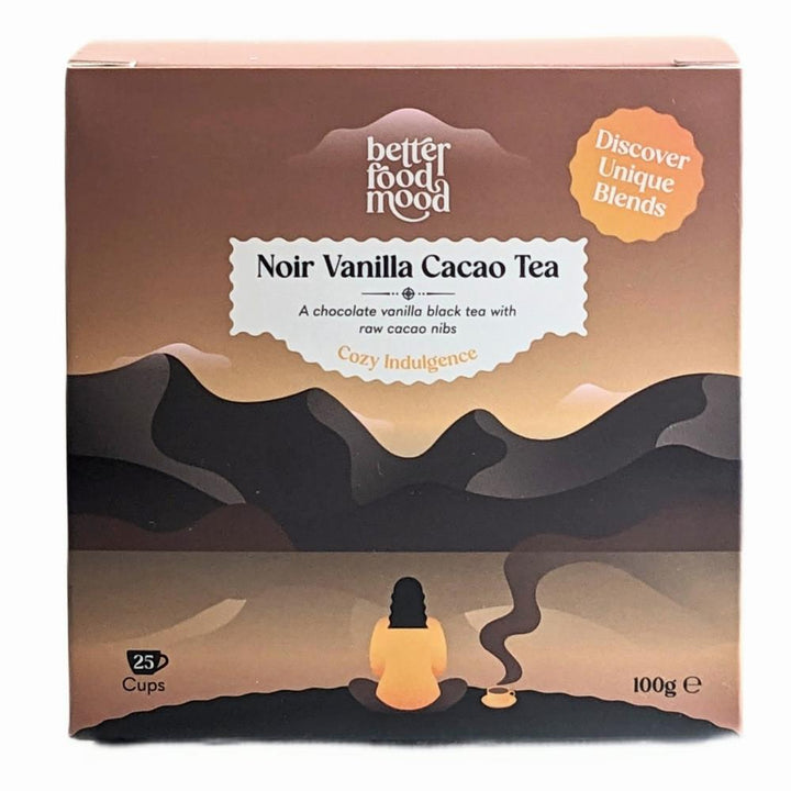 Chocolate Vanilla Black Loose Leaf Tea with Raw Cacao Nibs 100g