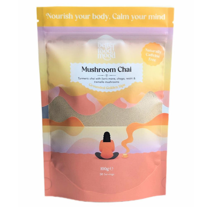 Better Food Mood Lion's Mane Turmeric Mushroom Chaga Chai 100g