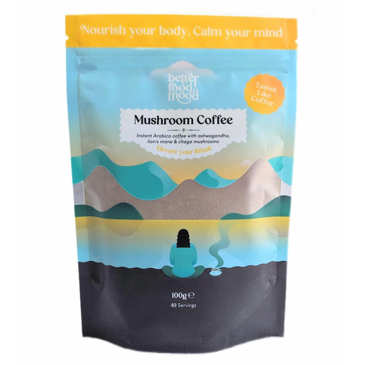 Better Food Mood Instant Lions Mane Chaga Mushroom Coffee 100g