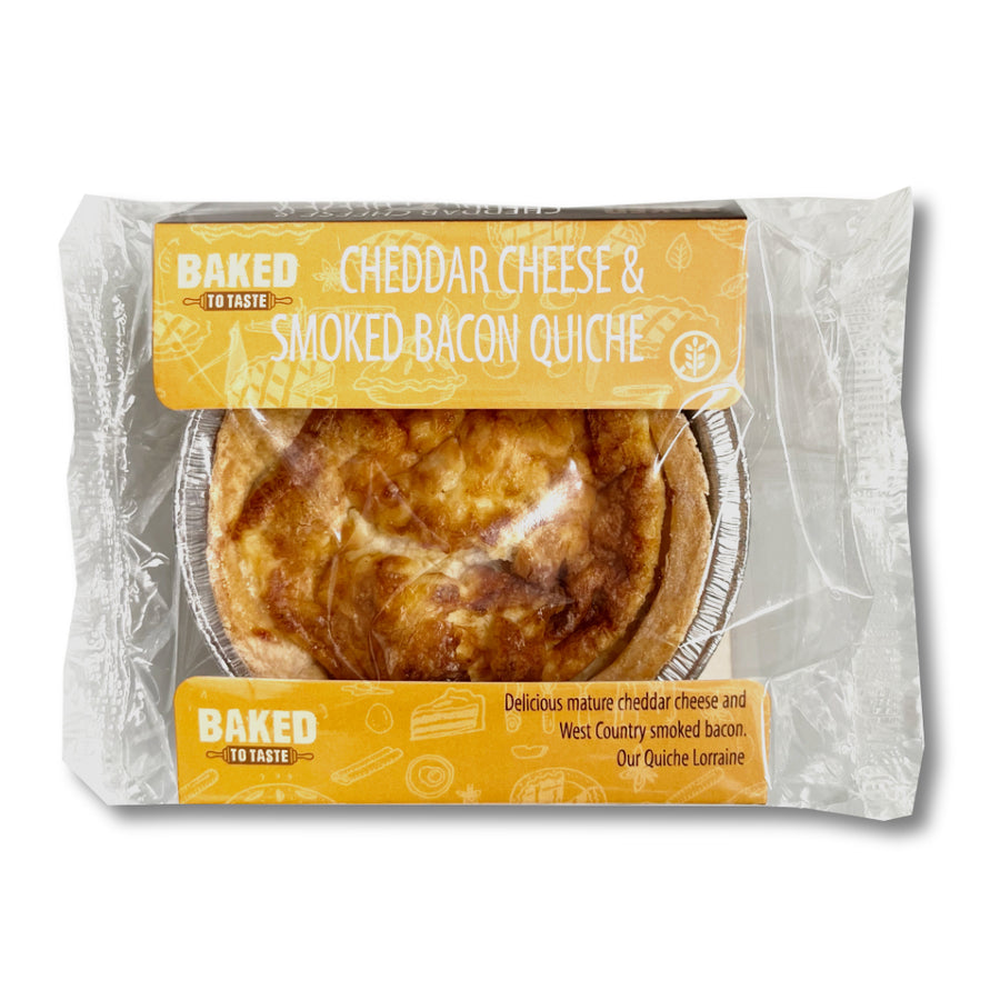 Gluten Free Smoked Bacon and Mature Cheddar Quiche 160g