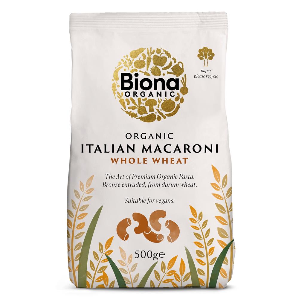 Whole Macaroni Pasta Organic Bronze Extruded 500g