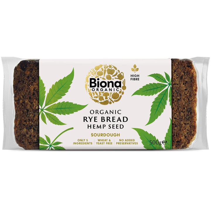 Organic Rye Bread - Hemp Seed - 500g
