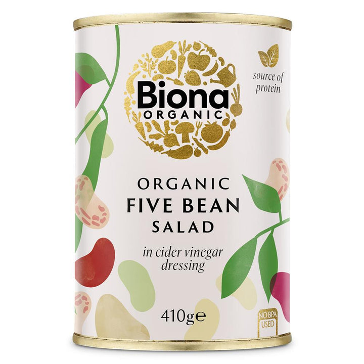Organic Five Bean Salad in Vinaigrette Dressing 410g
