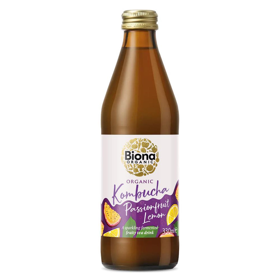 Biona Organic Passionfruit Lemon Kombucha 330ml