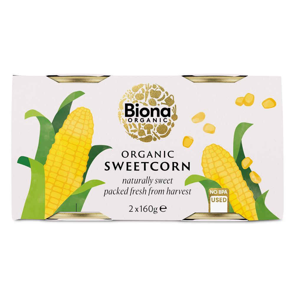 Biona Organic Sweetcorn Multipack 2x160g