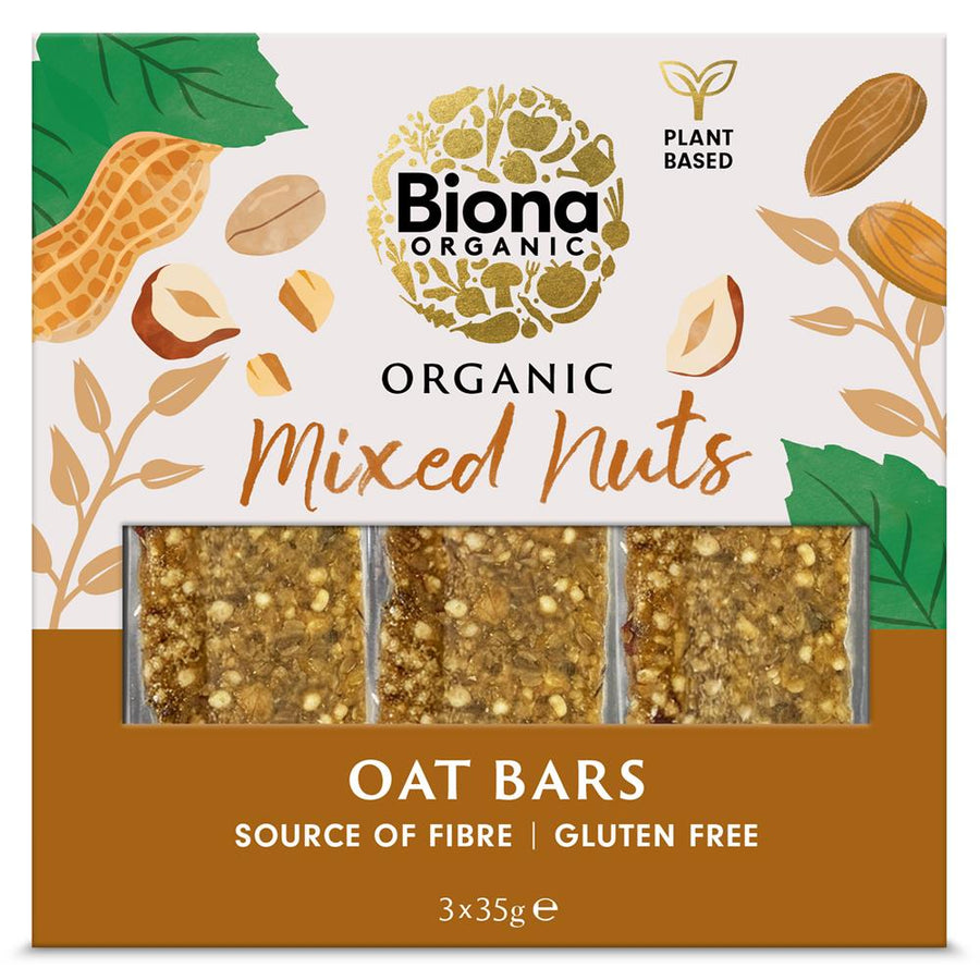 Biona Organic Mixed Nut Oat Bars 3 x 35g