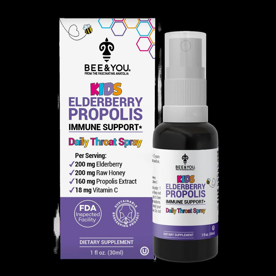 Propolis Elderberry Honey Throat Spray for kids. 30ml