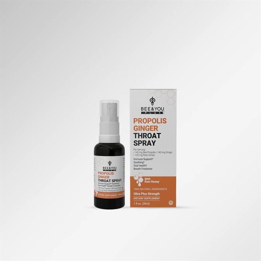 Propolis Raw Honey Throat Spray with Ginger. 30ml