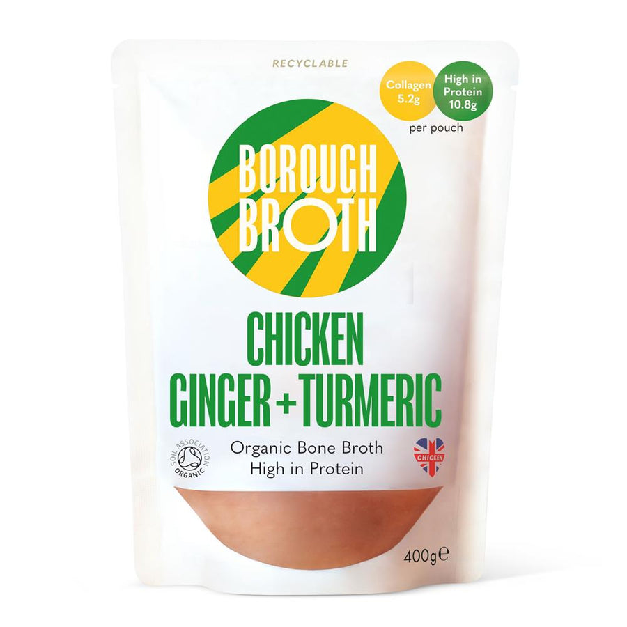 Organic Chicken Bone Broth Ginger & Turmeric 400g