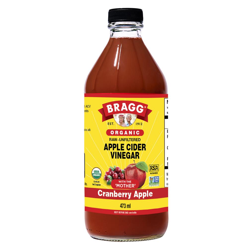 Bragg Organic Apple Cider Vinegar with Cranberry Apple 473ml