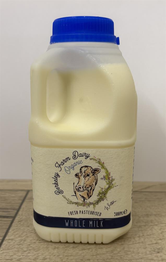 Berkeley Farm Dairy Organic Whole Milk 500ml