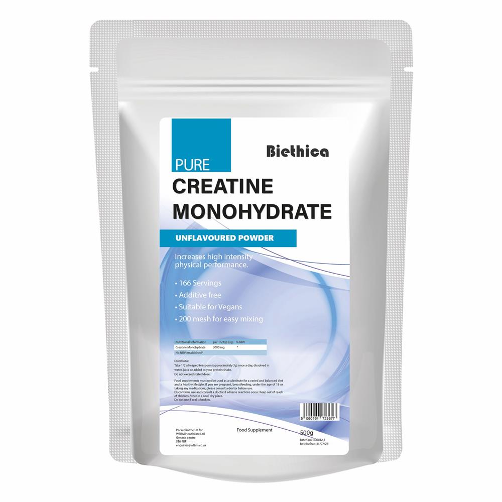 Biethica Creatine Monohydrate Unflavoured Powder