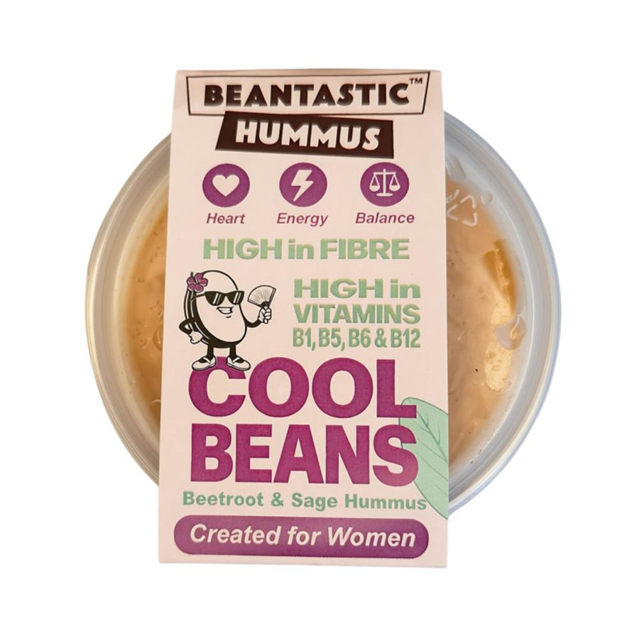 Cool Beans Beetroot & Sage Hummus: High in B vitamins 200g