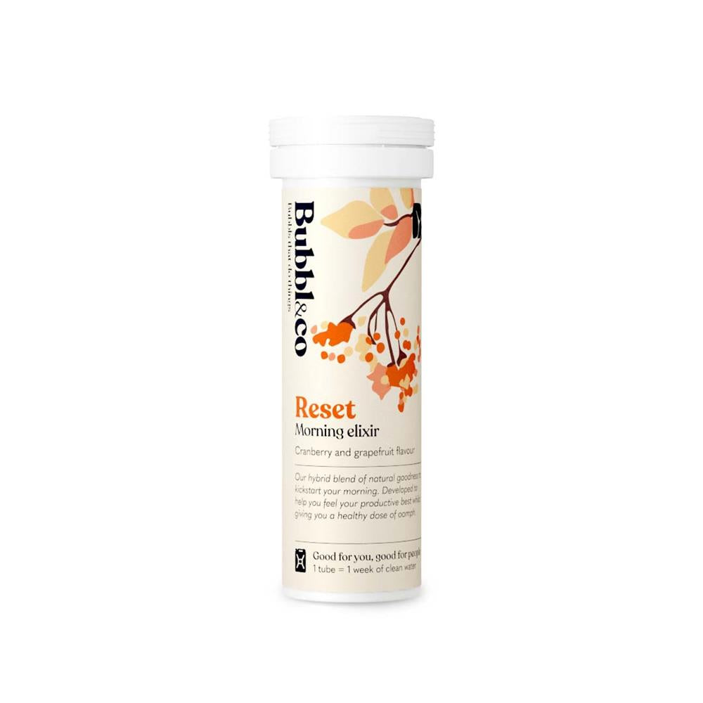 Reset Morning Elixir. 10 tablets per tube.