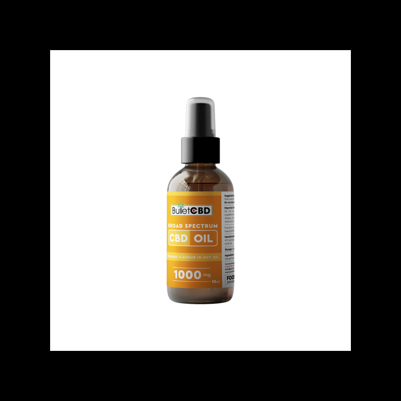 Bullet CBD 1000mg Orange Broad Spectrum CBD Oil Spray - 10ml
