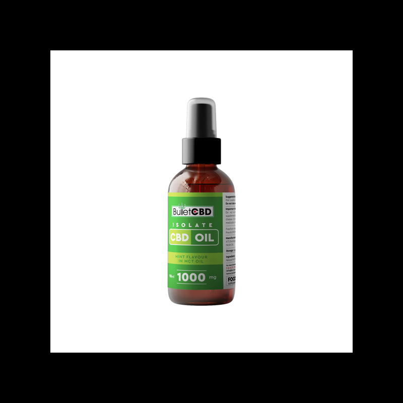 Bullet CBD 1000mg Pure Mint CBD Isolate MCT Oil Spray - 10ml