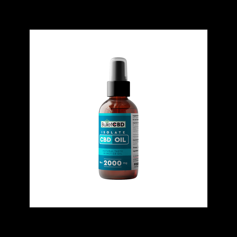 Bullet CBD 2000mg Pure CBD Isolate MCT Oil Spray - 10ml