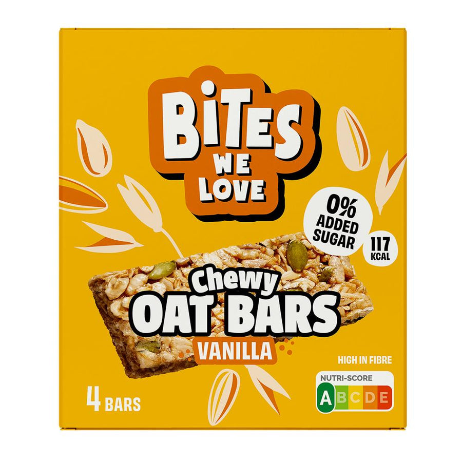 BitesWeLove Chewy Oat Bars Vanilla Multipack 4x30g