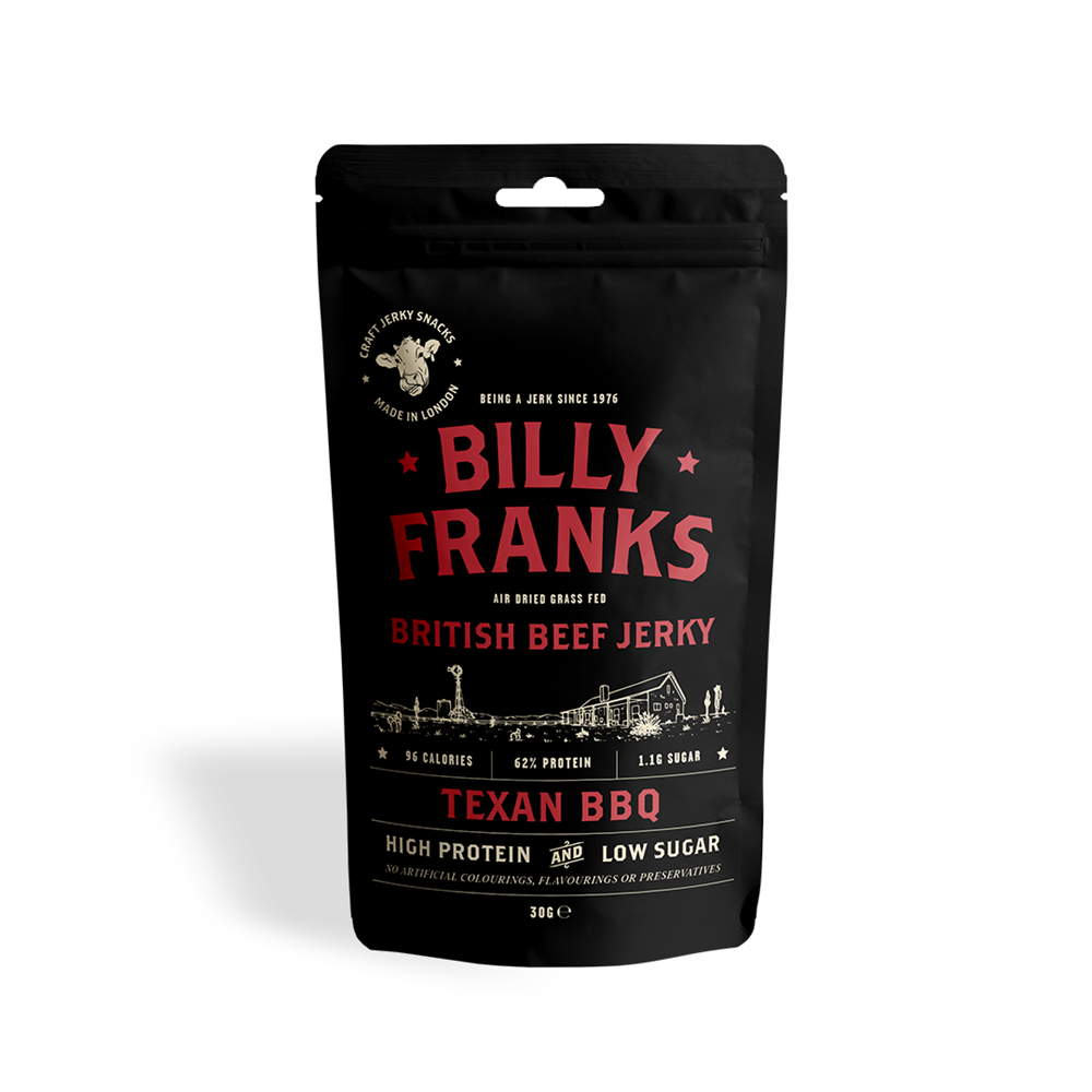 Billy Franks Gluten Free Texan BBQ Beef Jerky 30g