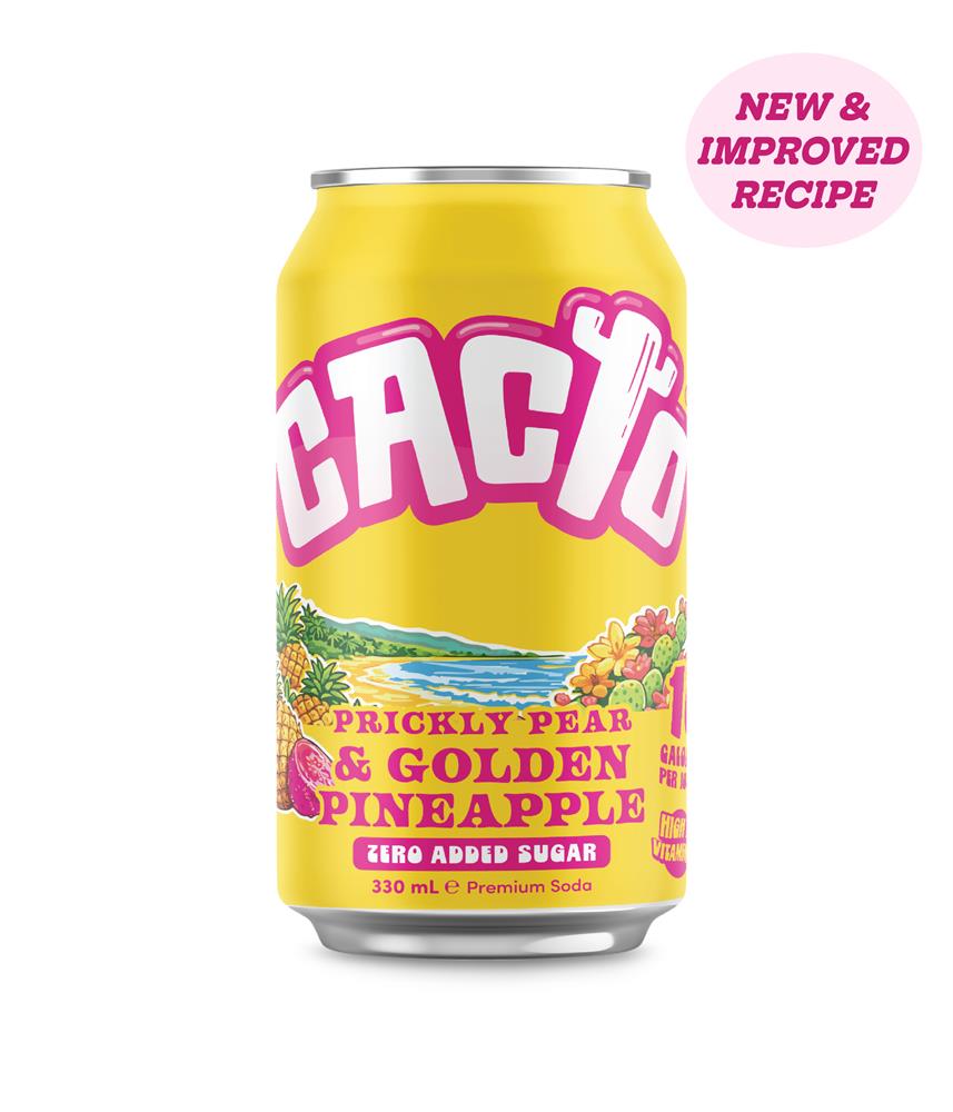 Cacto Golden Pineapple & Prickly Pear - Low Sugar Soda 330ml